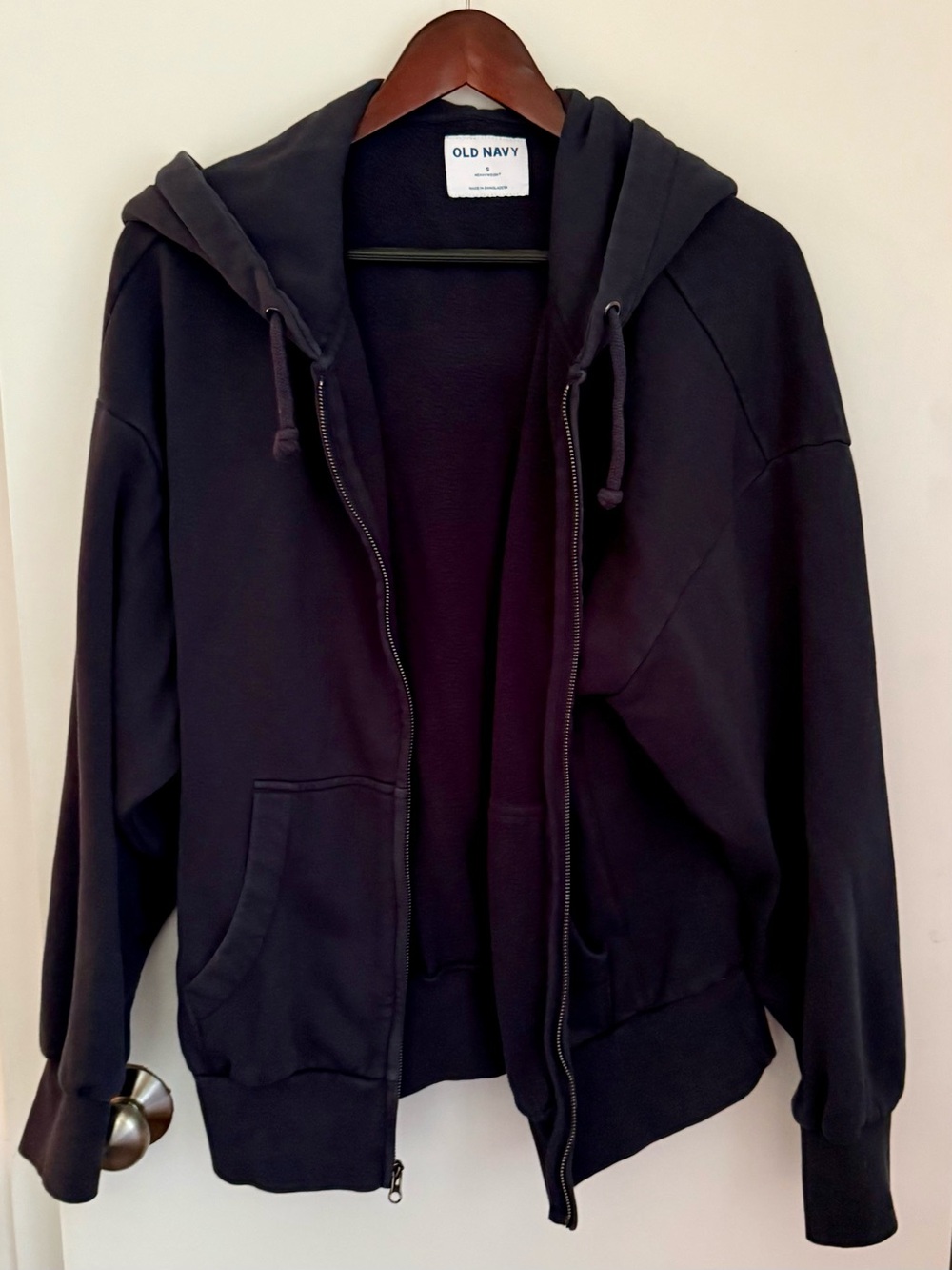 Old Navy Blue Zip-Up Hooded Sweatshirt